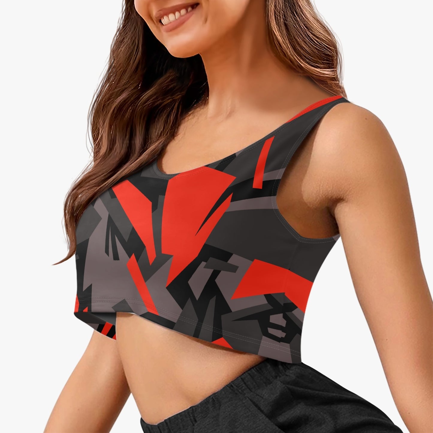 806. Crop Tank Top -Camo style