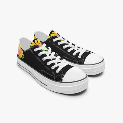 627. Low Top Chuckalike-black floral