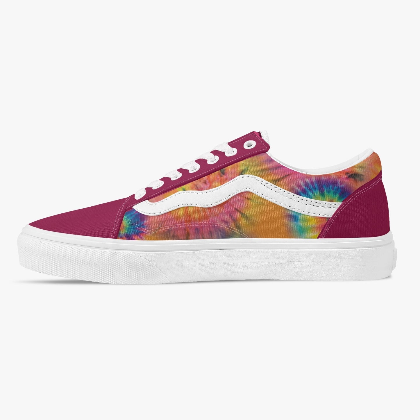 229. Trendy Low-Top Canvas Tie Dye - Berry