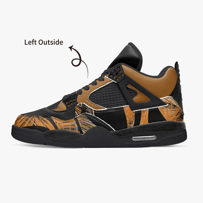 698. AJ4 Basketball Sneakers -Tiger Black