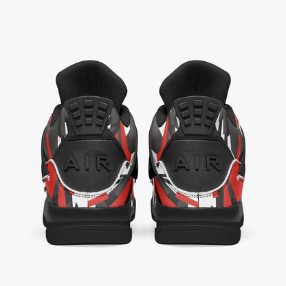 698. AJ4 Basketball Sneakers -Blk Red Wht camo