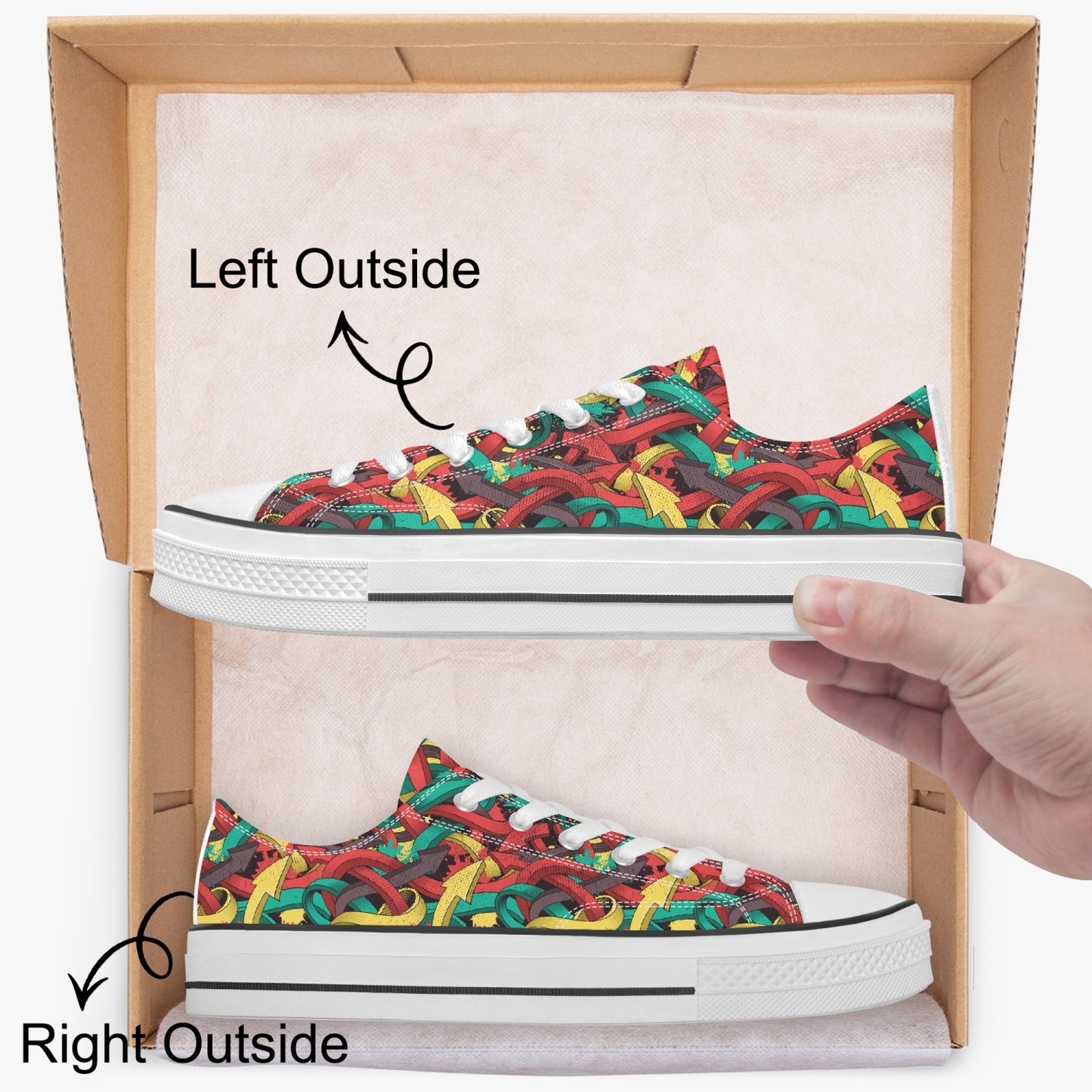 627. Low Top Canvas - Graffiti Style