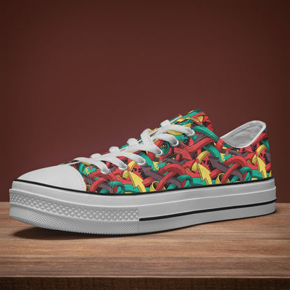 627. Low Top Canvas - Graffiti Style