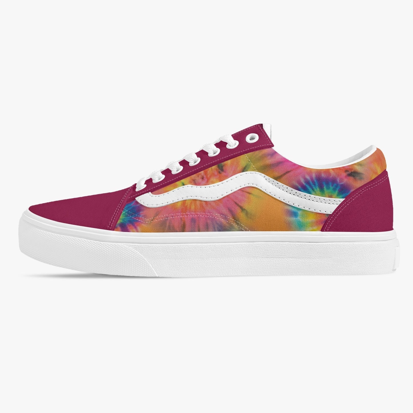 229. Trendy Low-Top Canvas Tie Dye - Berry