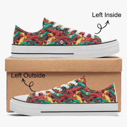 627. Low Top Canvas - Graffiti Style