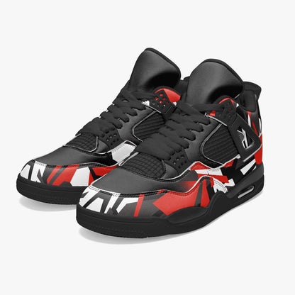 698. AJ4 Basketball Sneakers -Blk Red Wht camo