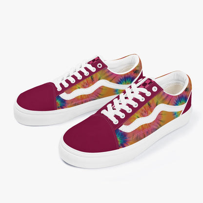 229. Trendy Low-Top Canvas Tie Dye - Berry