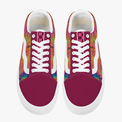 229. Trendy Low-Top Canvas Tie Dye - Berry