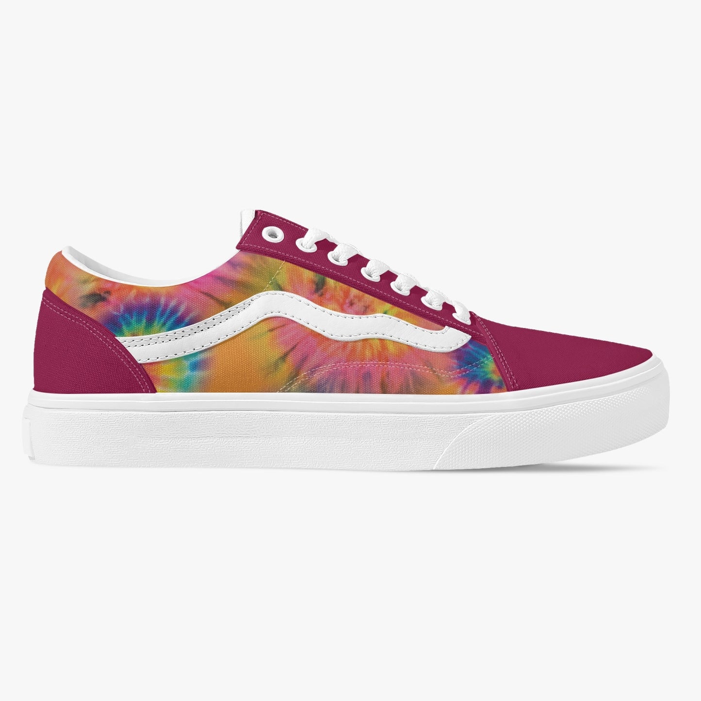 229. Trendy Low-Top Canvas Tie Dye - Berry