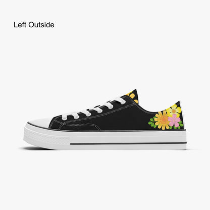 627. Low Top Chuckalike-black floral