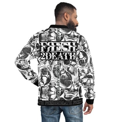 Fresh2Death Bomber Jacket-Skulls