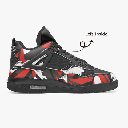 698. AJ4 Basketball Sneakers -Blk Red Wht camo