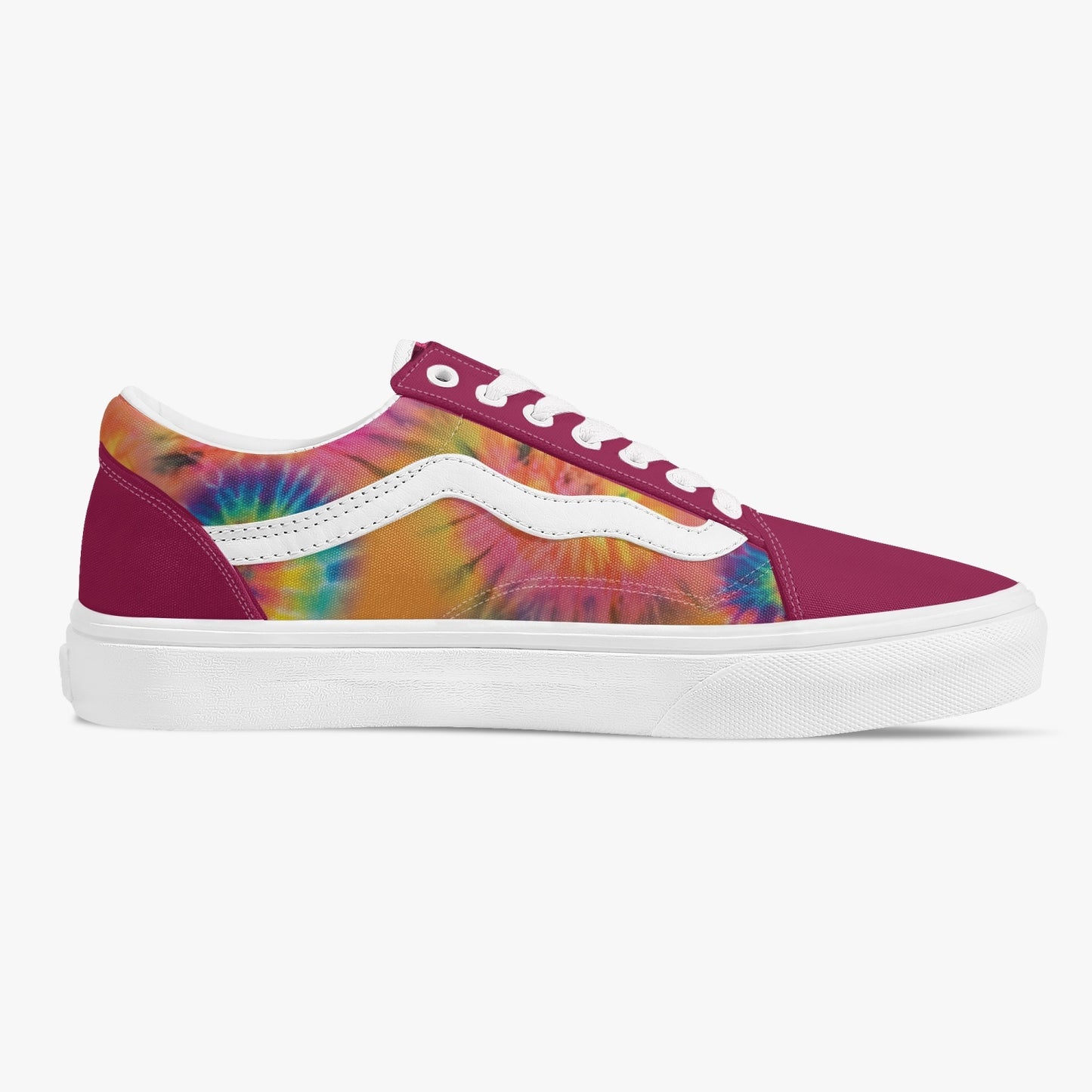 229. Trendy Low-Top Canvas Tie Dye - Berry