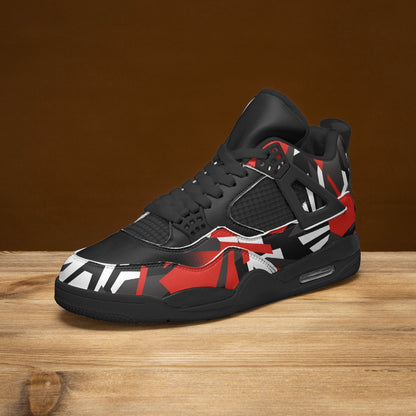 698. AJ4 Basketball Sneakers -Blk Red Wht camo