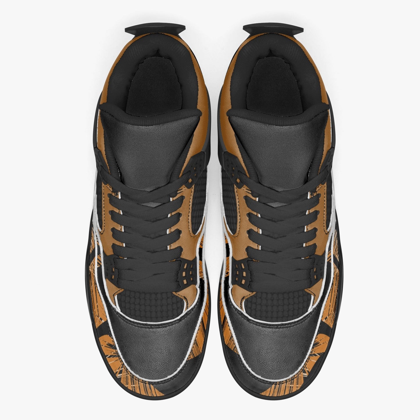 698. AJ4 Basketball Sneakers -Tiger Black