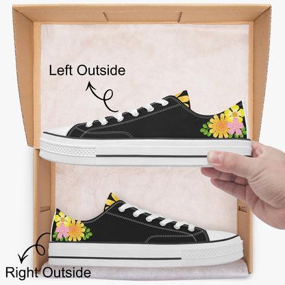 627. Low Top Chuckalike-black floral