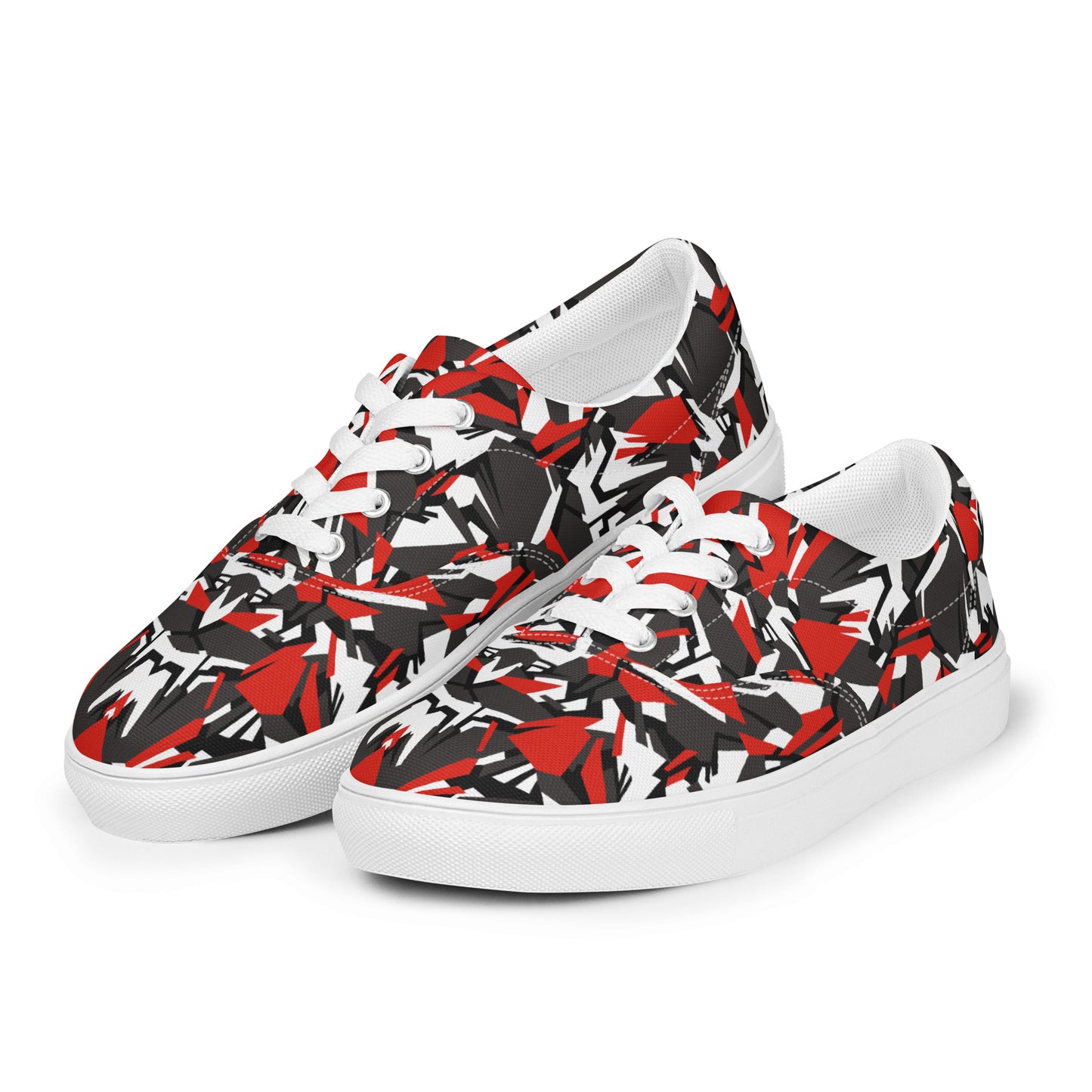 Men’s lace-up Red Grey Black White Camo