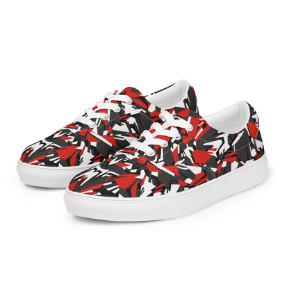 Men’s lace-up Red Grey Black White Camo